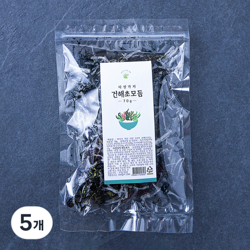 바다가 차린 식탁 5가지 건해초 모듬, 70g, 5개
