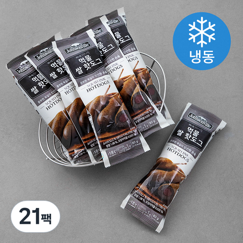 쟌슨빌 먹물 핫도그 (냉동), 80g, 1개입, 21개
