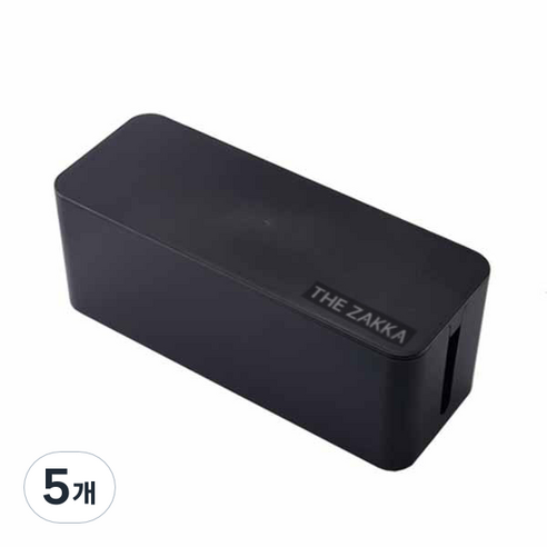 더자카 베스트심플 전선정리함, 5개, 블랙