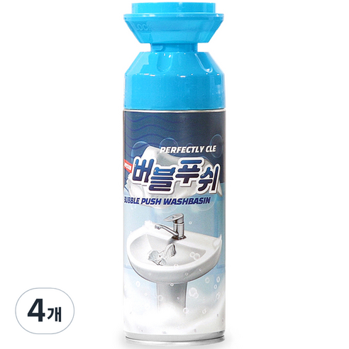 버블푸쉬 배수구 세면대 살균 탈취 청소 세정제, 4개, 250g