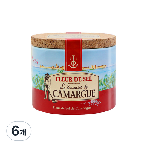 르쏘니에 드 까마르그 천일염 플뢰르 드 셀, 125g, 6개