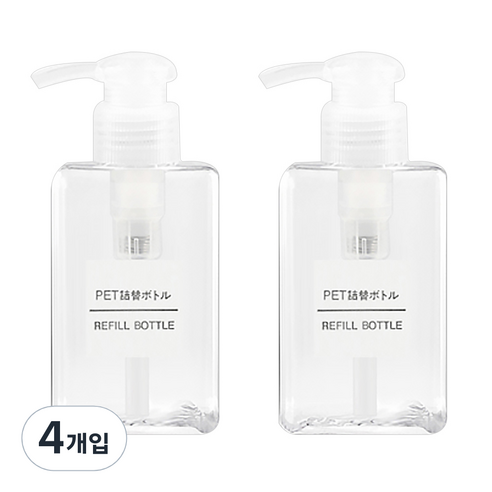 DM 뷰티 화장품 펌프 공병 450ml, 투명, 4개입