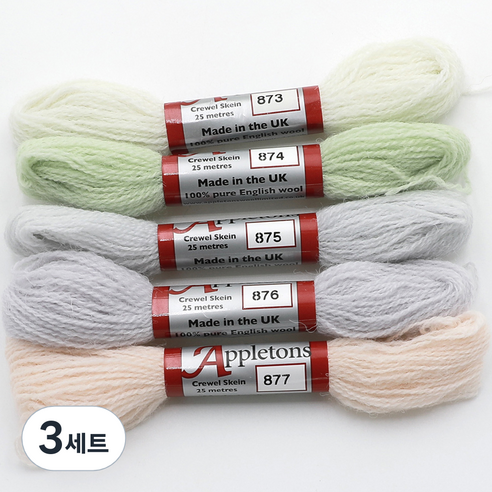 조이십자수 애플톤 울사 5종 세트, 3세트, 873, 874, 875, 876, 877