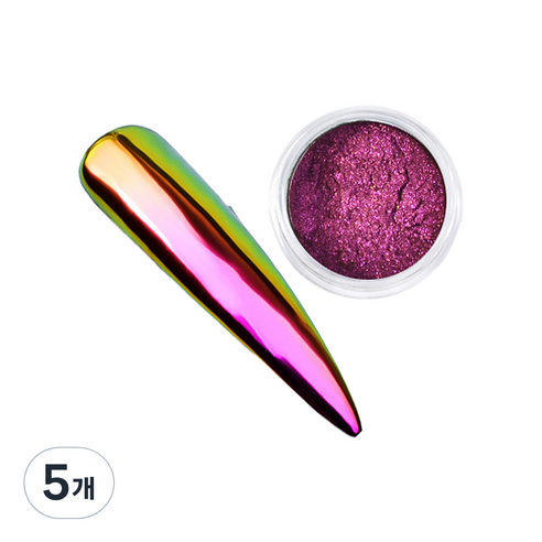 DM 알럽뷰 그라데이션 미러네일 파우더, GX06핑크, 5개