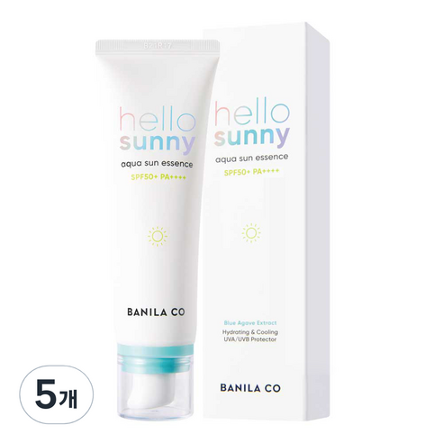 바닐라코 헬로 써니 아쿠아 선 에센스 SPF50+ PA++++, 50ml, 5개