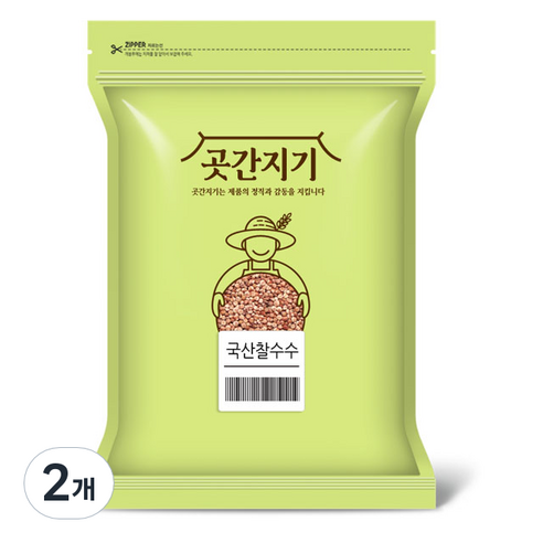 곳간지기 국산 찰수수, 1kg, 2개