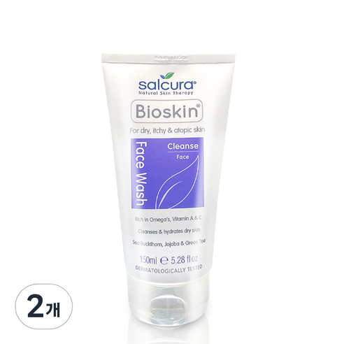 샐큐라 바이오스킨 페이스 건성 피부용 클렌징워시, 150ml, 2개