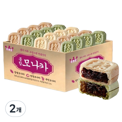 쥬르본 우리찹쌀 종합모나카, 2개, 550g