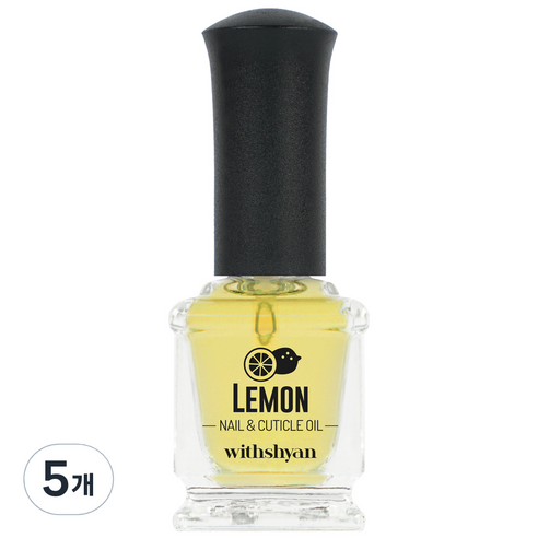 위드샨 레몬 트리트먼트 네일 앤 큐티클 오일, 15ml, 5개