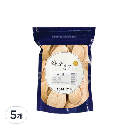 약초명가 송절 소나무 껍질 국내산, 300g, 5개