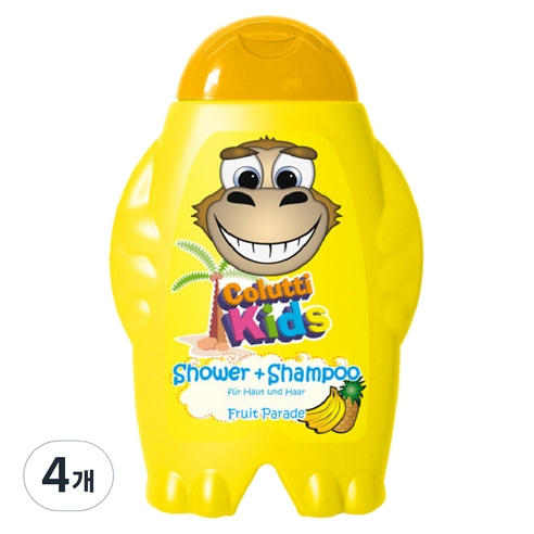 콜루티 레암 키즈 샤워 앤 샴푸, 후릇파라데, 300ml, 4개