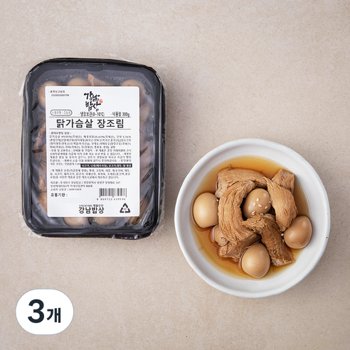 강남밥상 닭가슴살 장조림, 300g, 3개
