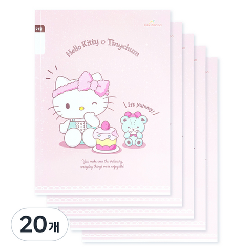 산리오 초등노트 무제 21줄 좁은칸, 헬로키티, 20개