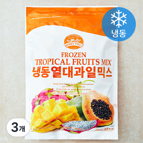 베리필드 열대과일믹스 (냉동), 3개, 1kg