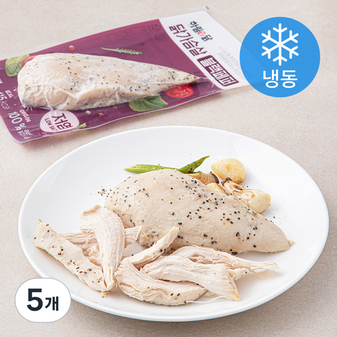 하림 하림이닭 닭가슴살 블랙페퍼 (냉동), 100g, 5개