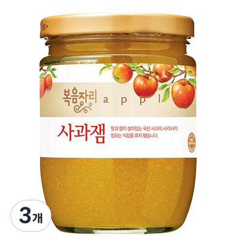 [복음자리] 과일잼(사과잼), 370g, 3개