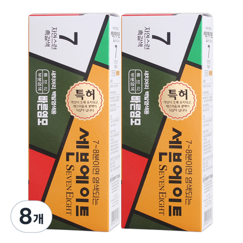 세븐에이트 새치 염색약, 7호 흑갈색, 8개
