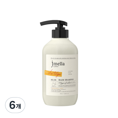 제이멜라 인 프랑스 라 튤립 헤어 샴푸, 500ml, 6개