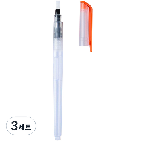 부드러운 워터브러쉬 플랫 헤드 + 뚜껑 세트 13, 소(190mm), 3세트