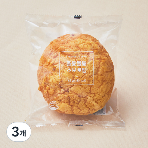 신라명과 울퉁불퉁 소보로빵, 65g, 1개입, 3개