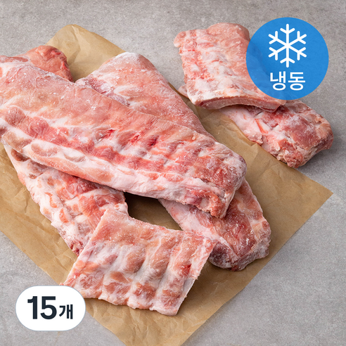 국제식품 스페인산 돈등갈비 구이용 원물 (냉동), 1kg, 15개
