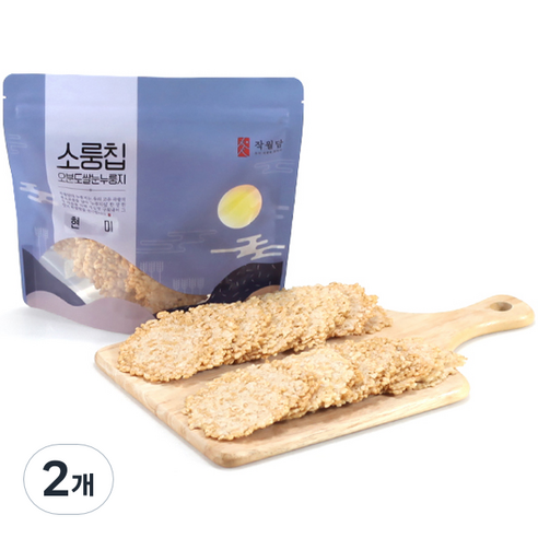 작월담 소룽칩 찹쌀현미 누룽지, 160g, 2개