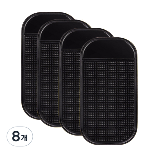 쎈나인 멀티 논슬립 패드 핸드폰 거치, 8개, 블랙