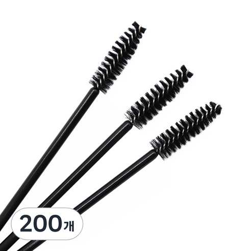 주앙오브제 썬더 미니속눈썹브러쉬, 200개, 02 풀 블랙