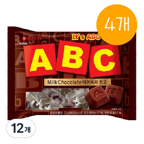 ABC 초코, 72g, 12개