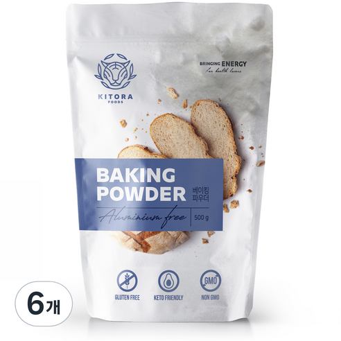 키토라푸드 글루텐프리 베이킹파우더, 500g, 6개