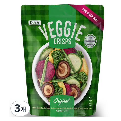 디제이앤에이 베지 크리스프 오리지널, 90g, 3개