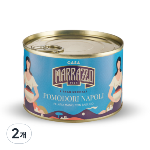 CasaMarrazzo 포모도리 나폴리 토마토 홀 소스, 420g, 2개