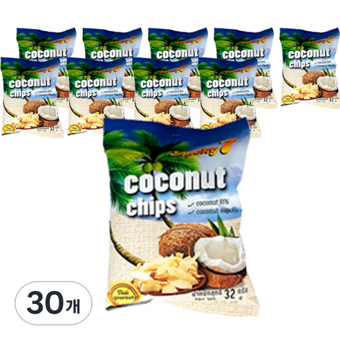럭키세븐 코코넛칩, 30개, 32g