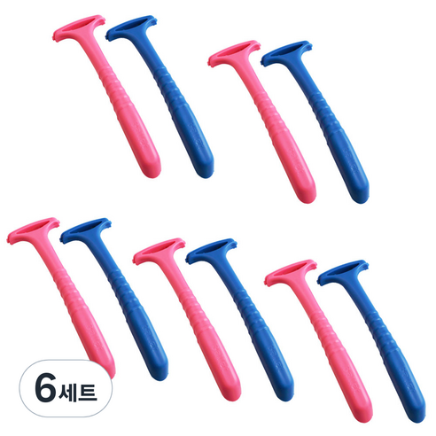 세븐스타 굳은살 면도기 블루 5p + 핑크 5p, 6세트