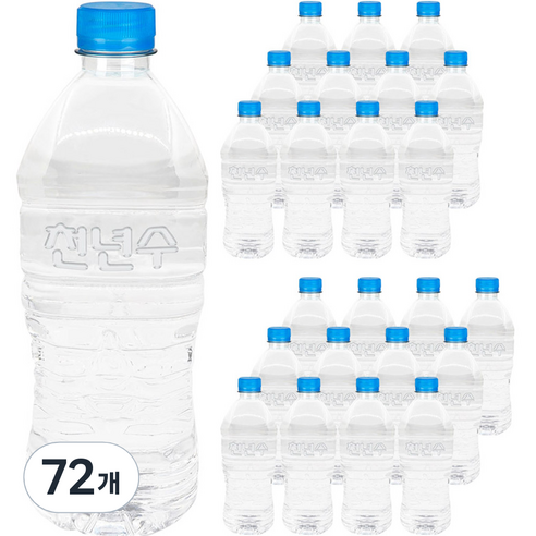 천년수 무라벨 생수, 1L, 72개