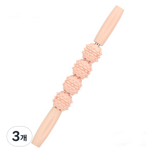피어니스트 종아리 롤러 스틱 38cm, 핑크, 3개