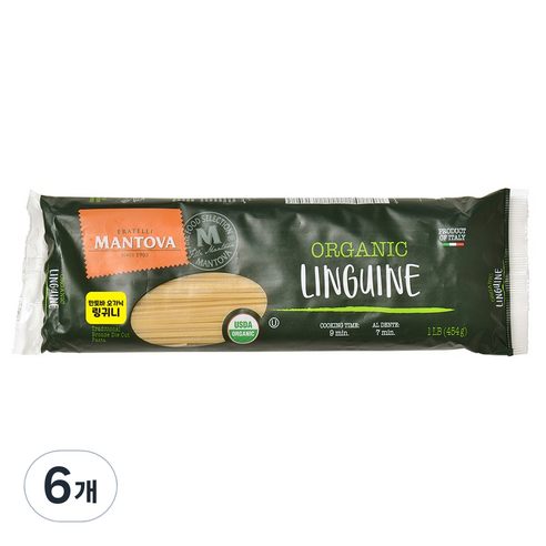 만토바 유기농 링귀니, 6개, 454g