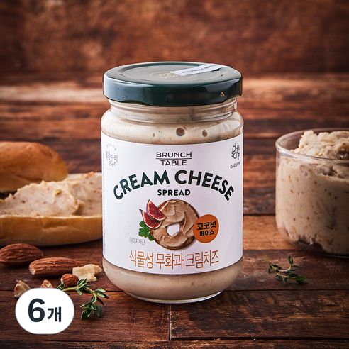 복음자리 식물성 무화과 크림치즈, 190g, 6개