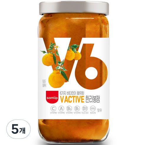 삼립 V Active 한라봉잼, 380g, 5개