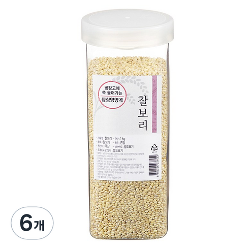 월드그린 싱싱영양통 찰보리, 1kg, 6개
