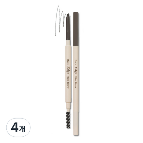 에뛰드 베어 엣지 슬림 브로우 0.1g, 03 그레이브라운, 4개