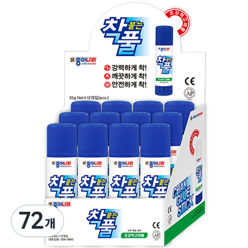 종이나라 착풀, 35g, 72개