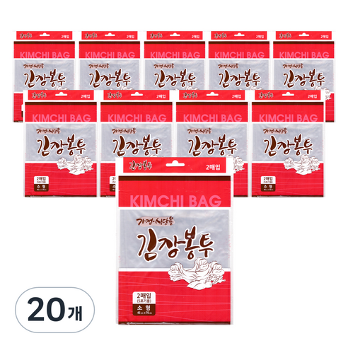 킹스봉 가온누리비닐 김장봉투 2p, 소형(약5포기), 20개