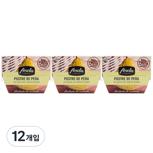 아넬라 첫시작 리얼 과일 디저트 세트, 배, 100g, 12개
