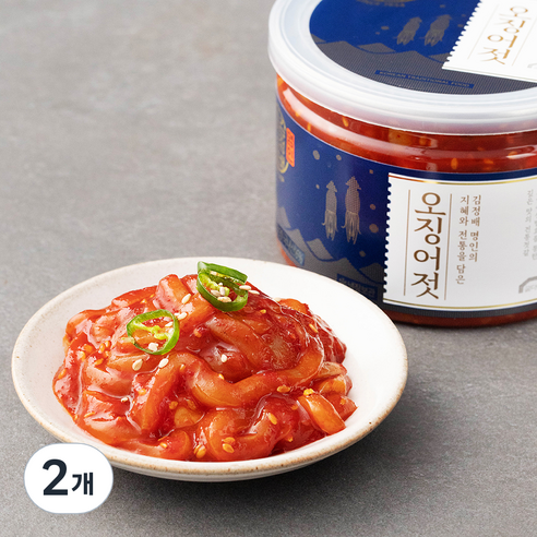굴다리 김정배 명인 오징어젓, 500g, 2개