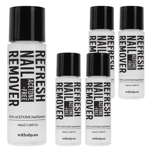 위드샨 논 아세톤 리프레쉬 네일 리무버, 100ml, 5개