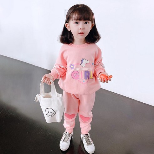 앤젤아이 여아용 유니콘 하트 트레이닝 세트