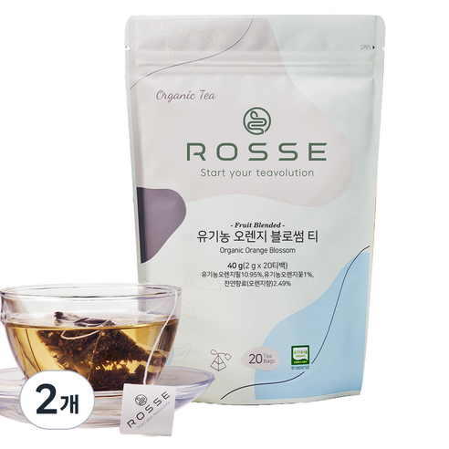 로쎄 유기농 오렌지 블로썸 티, 2개, 20개입, 2g
