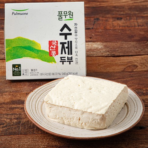 풀무원 국산콩 수제두부, 340g, 3개 해수두부