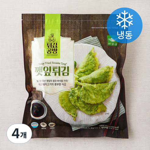 튀김공방 사옹원 깻잎튀김 (냉동), 300g, 4개